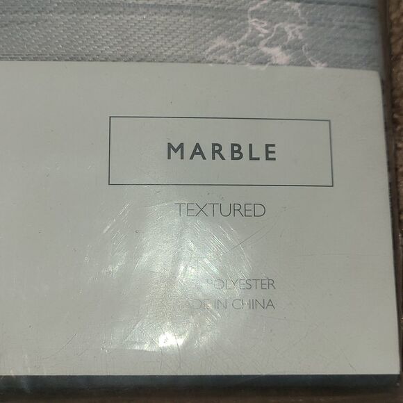 Gray Marble Textured Shower Curtain - Picture 4 of 4